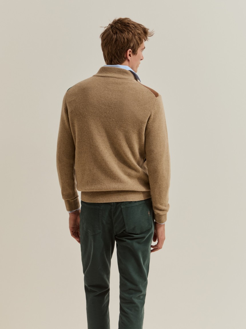 Wool diamond-pattern jumper