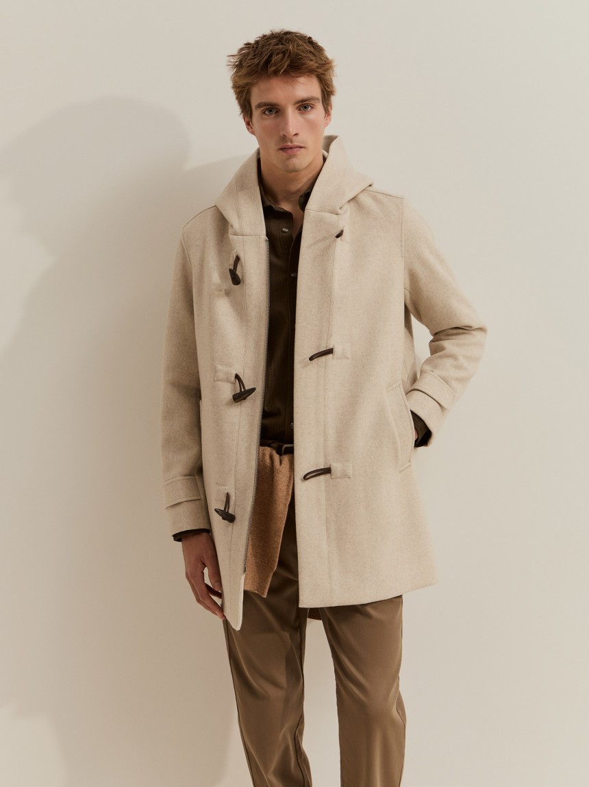 Long hooded coat