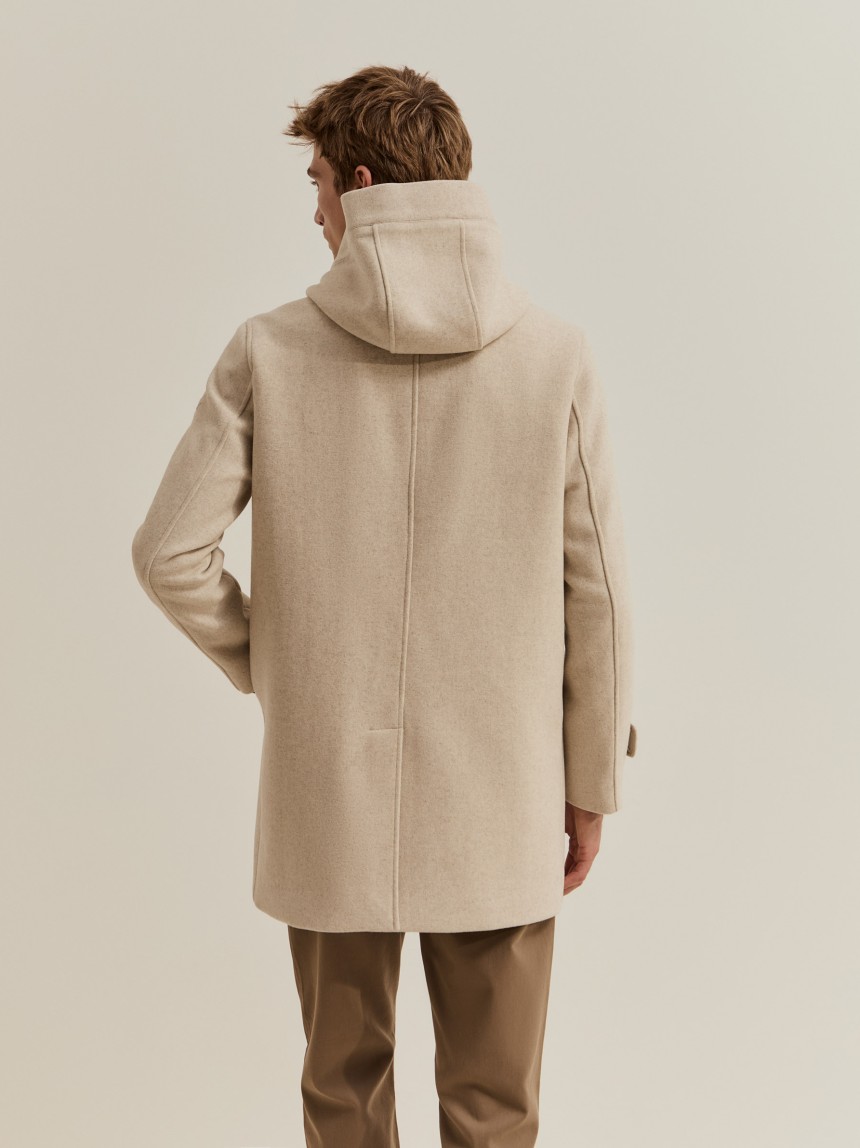 Long hooded coat