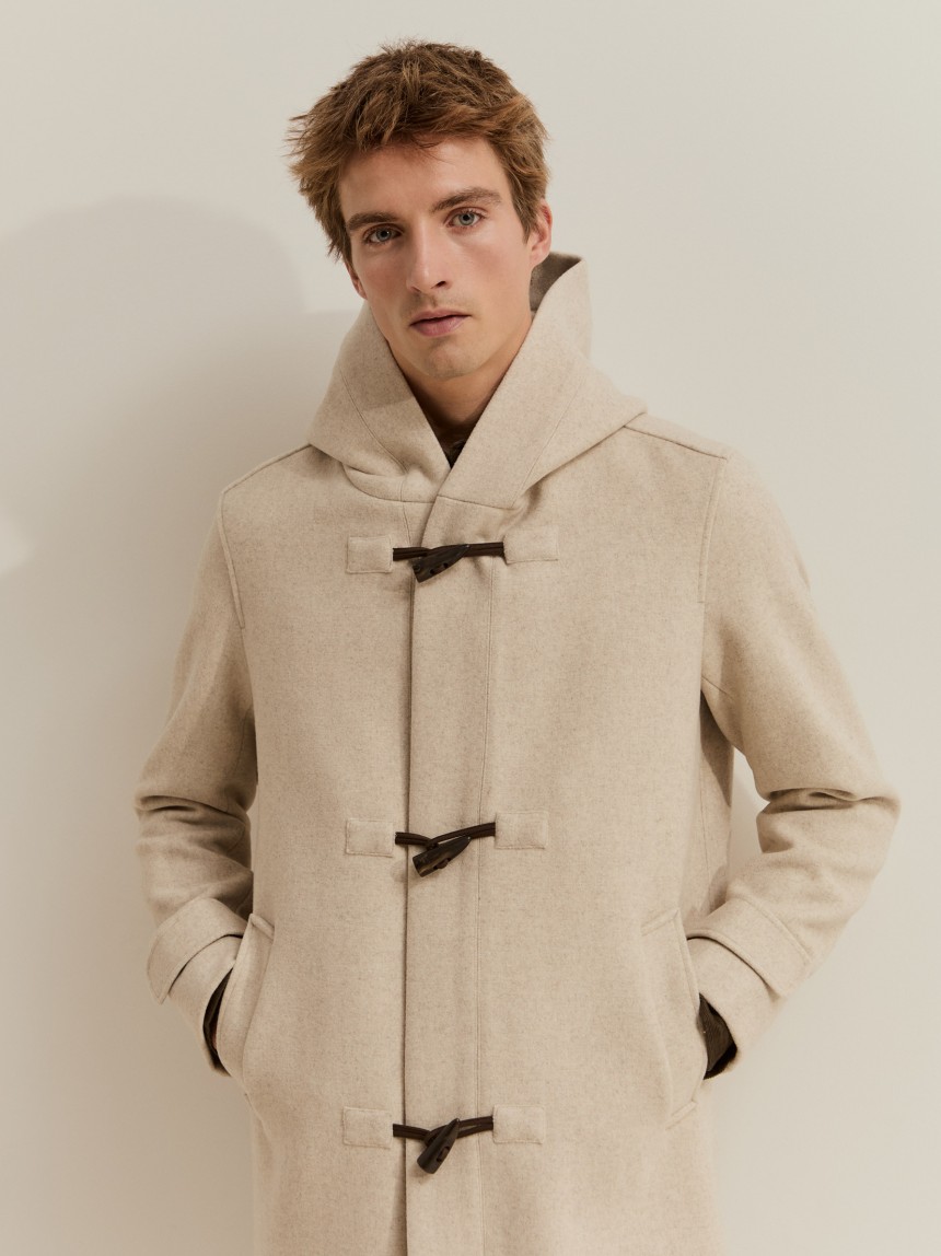 Long hooded coat