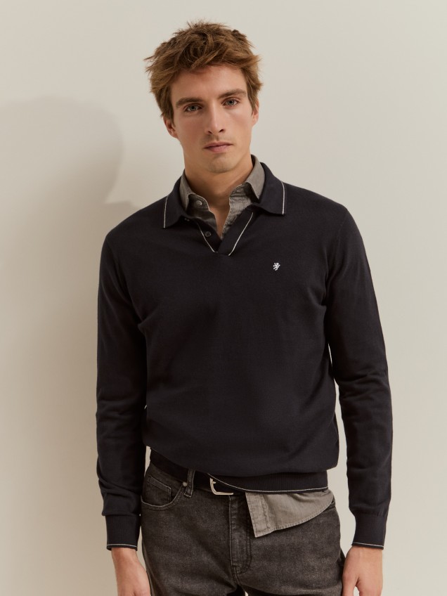 Cotton and cashmere polo shirt - Image product