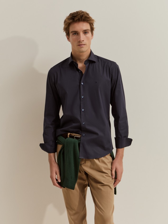 Slim-fit cotton shirt - Image product
