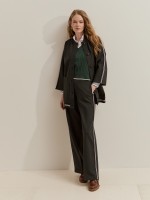 Pantalones de punto con rayas laterales