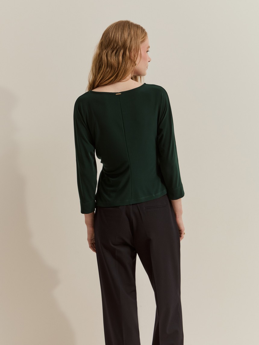 Sweater with gathered detail