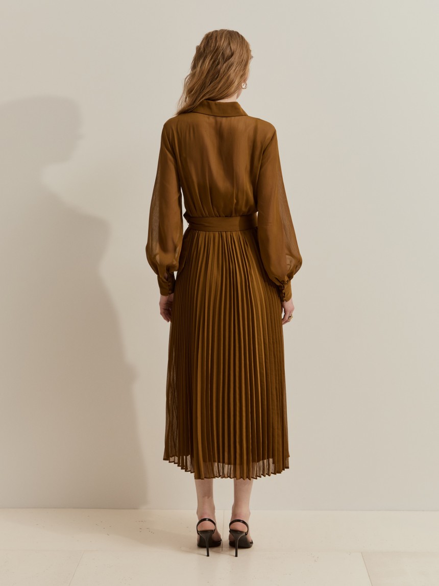 Long pleated dress
