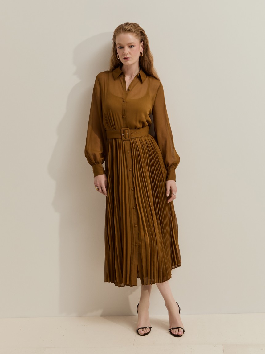 Long pleated dress