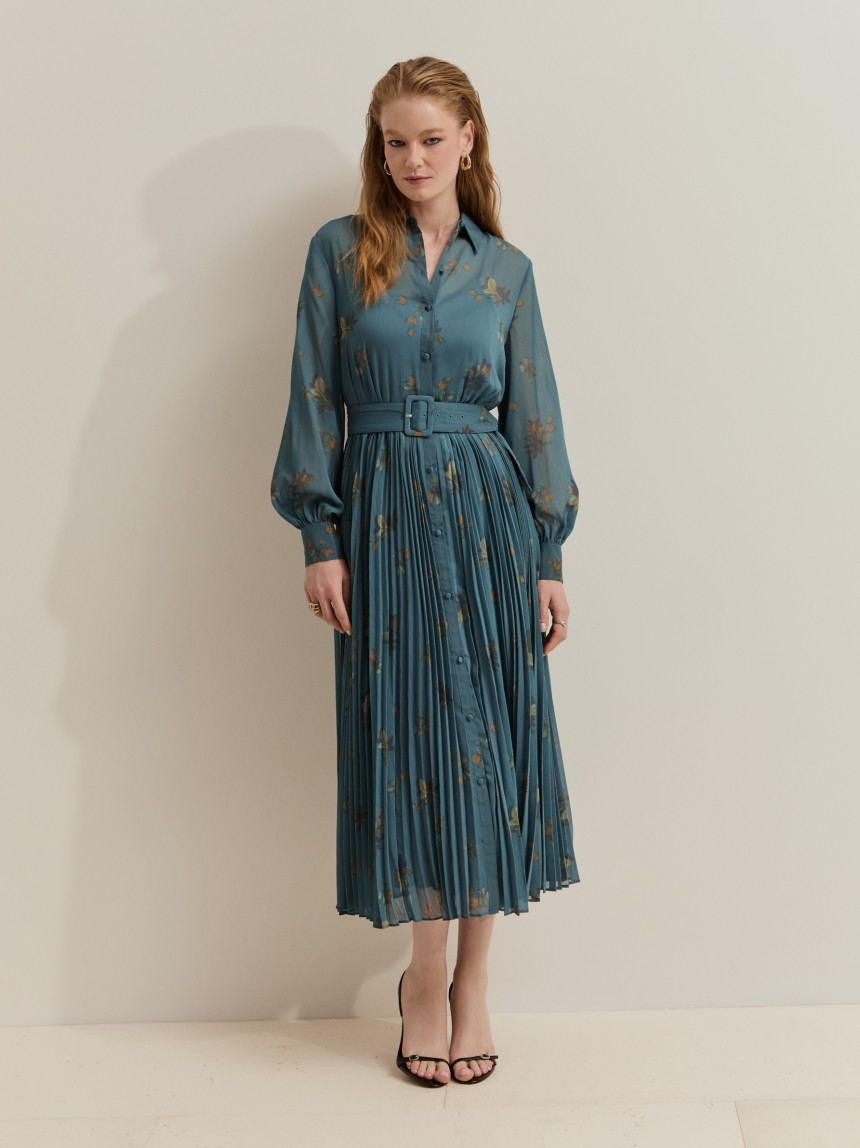 Long printed dress