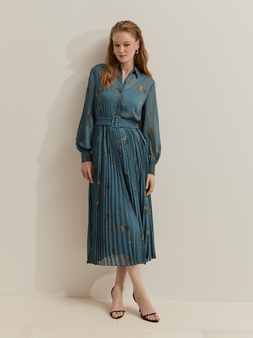 Long printed dress