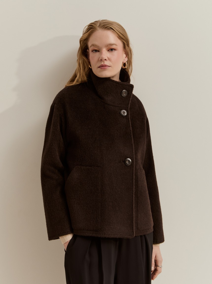 Short wool-blend jacket