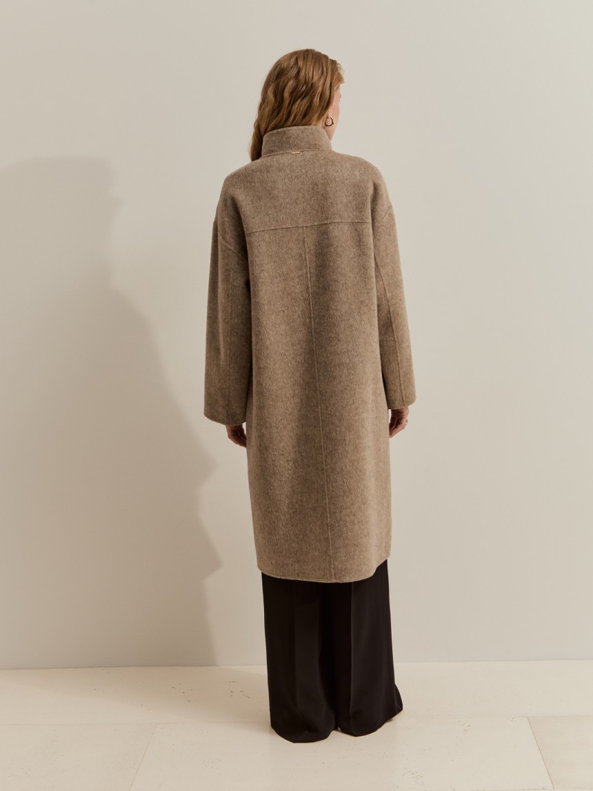 Long wool overcoat