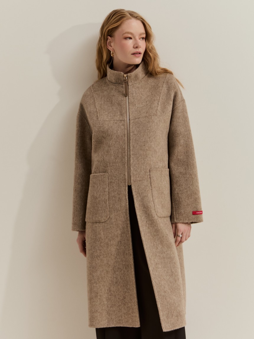 Long wool overcoat