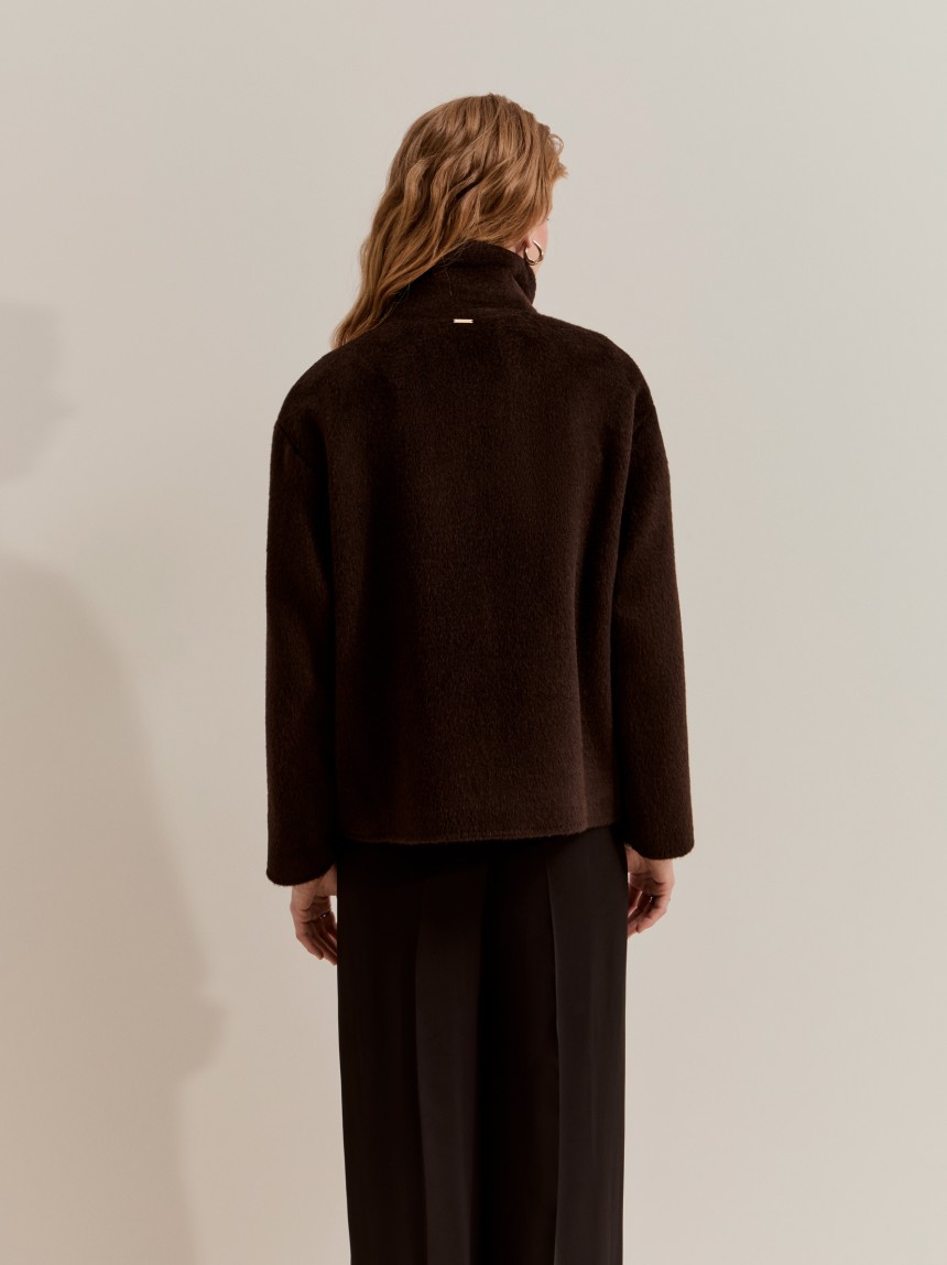 Short wool-blend jacket