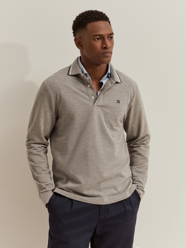 Polo piqué de manga comprida - Image product