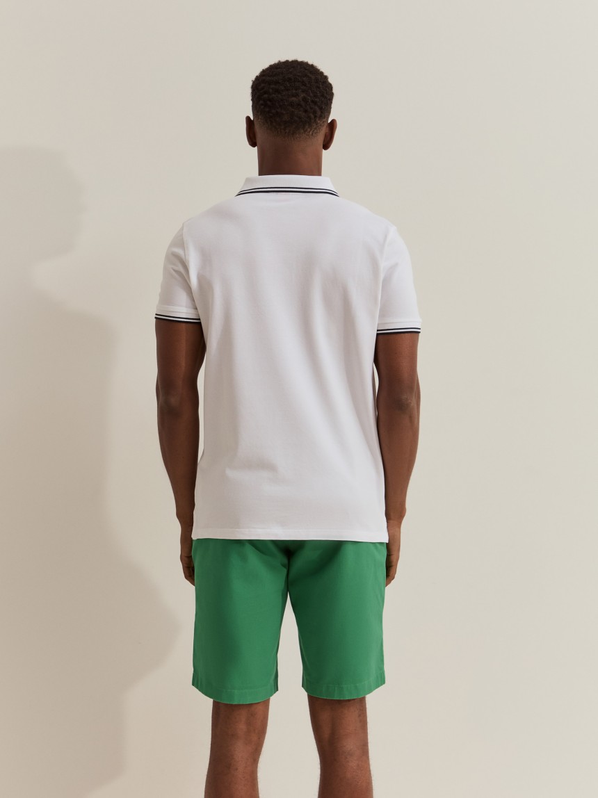 Polo piqu� slim fit com riscas